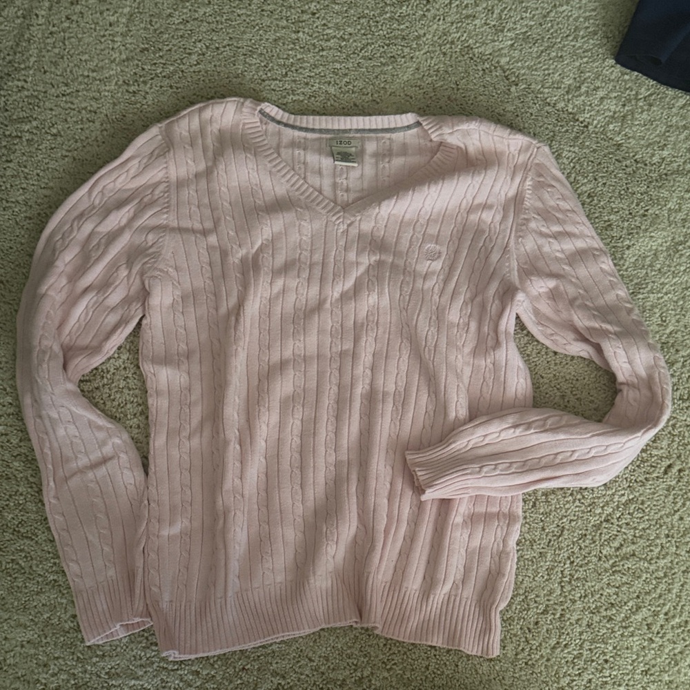 Izod Light Pink V-Neck Sweater